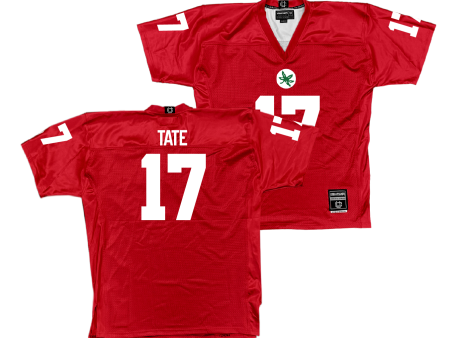 Ohio State Football Scarlet Jersey - Carnell Tate | #17 Online Hot Sale