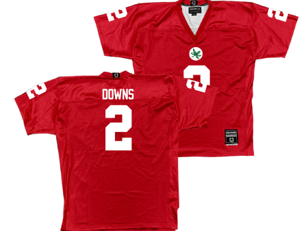 Ohio State Football Scarlet Jersey - Caleb Downs | #2 Fashion