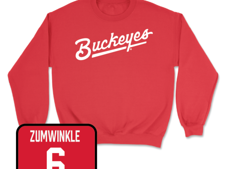 Red Women s Ice Hockey Script Crew  - Emily Zumwinkle For Cheap