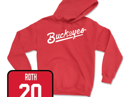 Red Women s Ice Hockey Script Hoodie  - Maria Roth on Sale