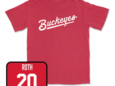 Red Women s Ice Hockey Script Tee  - Maria Roth Online