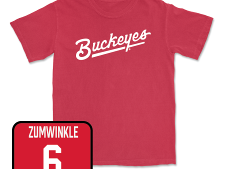 Red Women s Ice Hockey Script Tee  - Emily Zumwinkle For Sale